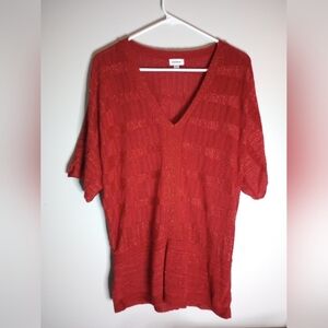 Avenue red glitter top size 18/20